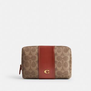 NWT Coach Essential Cosmetic Pouch In Signature Canvas